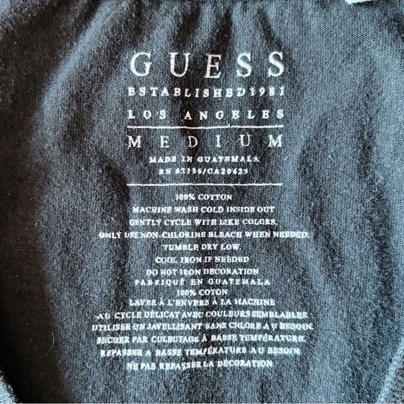 EUC Guess Los Angeles Long Tank Top | Tunic Length | Black & Silver | Medium - Picture 10 of 10